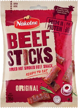 NAKOTNE Beef Sticks Original 8 x 35g pack