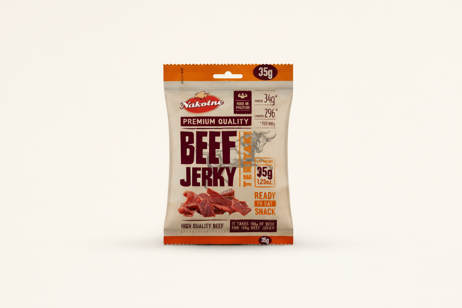 NAKOTNE BEEF JERKY TERIYAKI ( 8 x 35g)