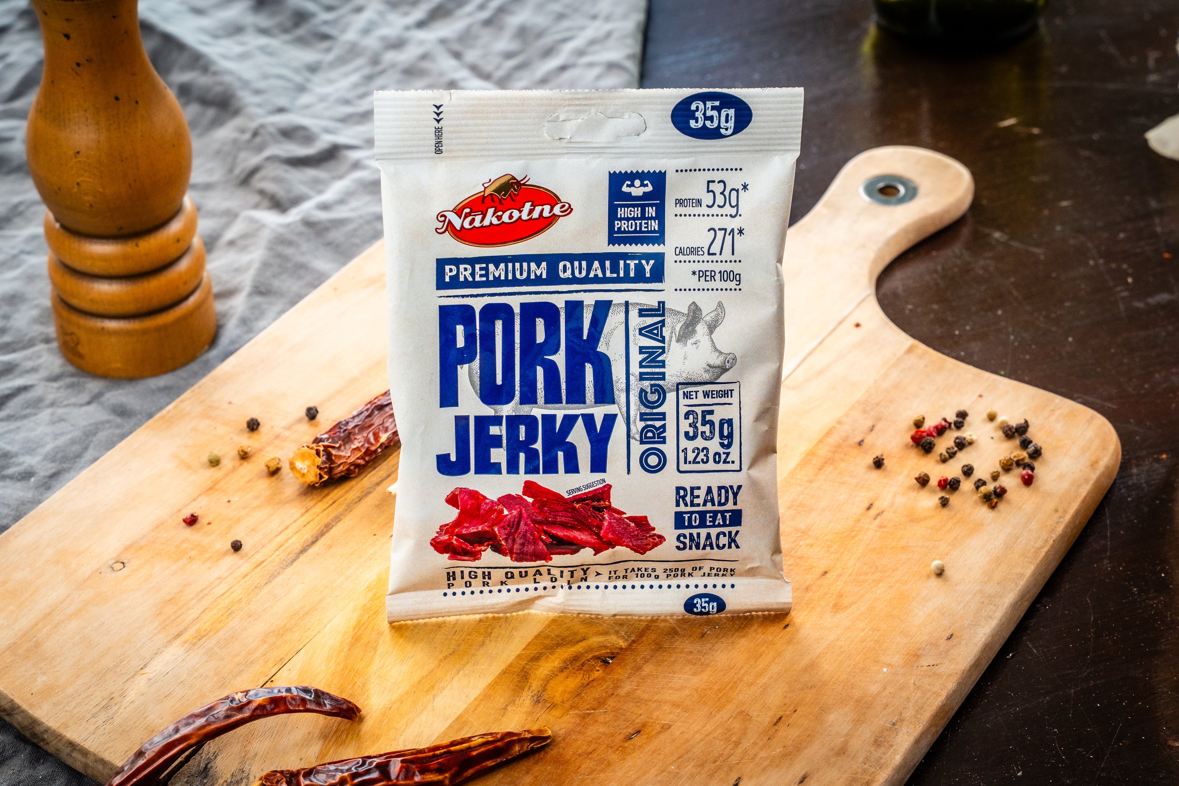 NAKOTNE PORK JERKY ORIGINAL — pack front