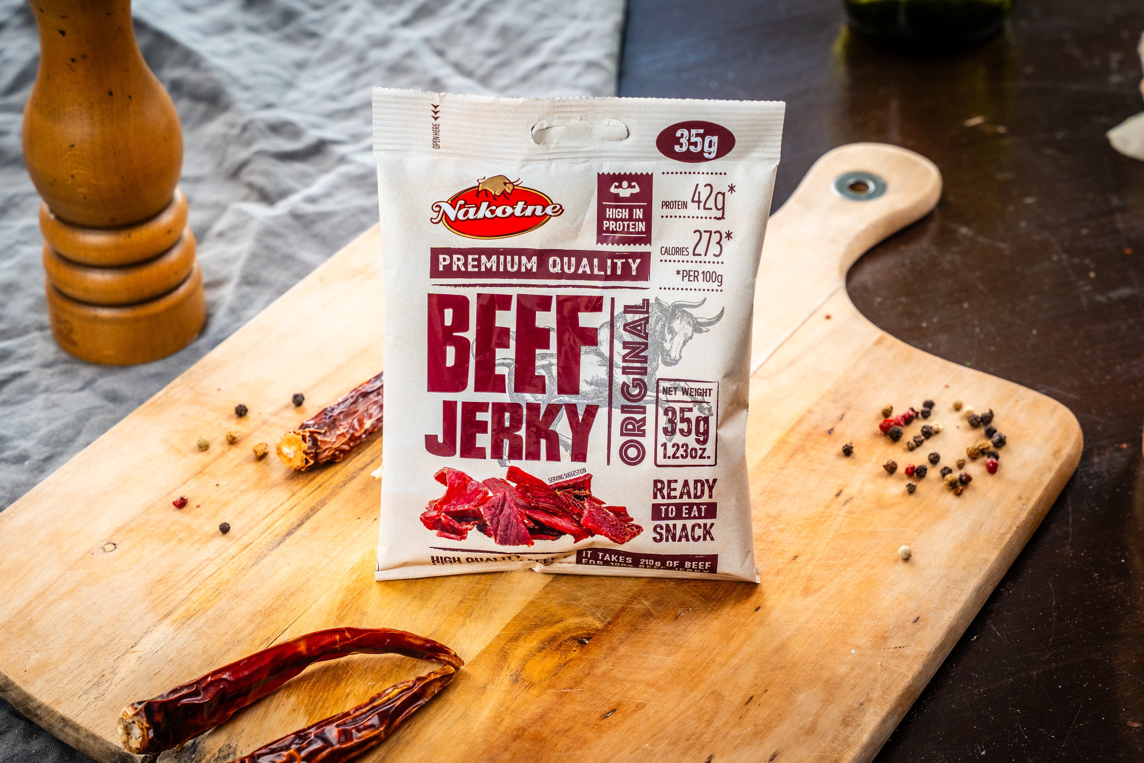 NAKOTNE BEEF JERKY ORIGINAL — pack front