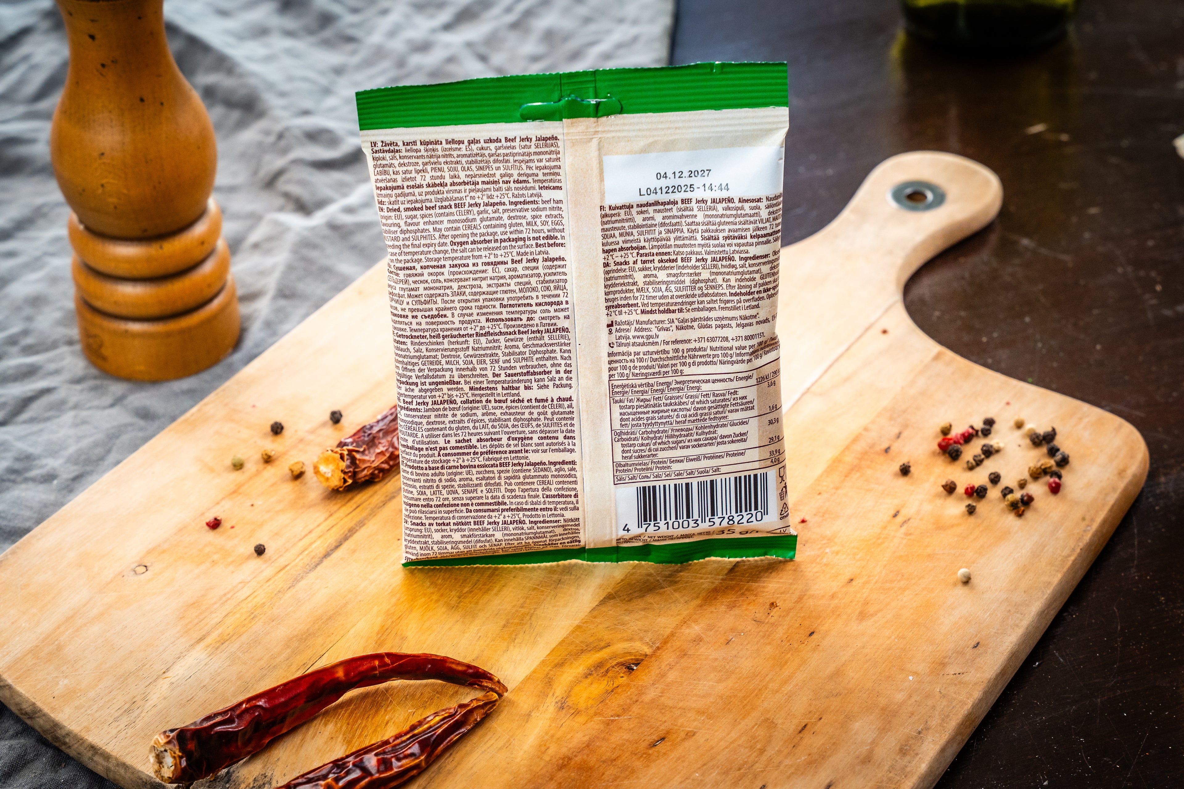 NAKOTNE BEEF JERKY JALAPEÑO ( 8 x 35g)
