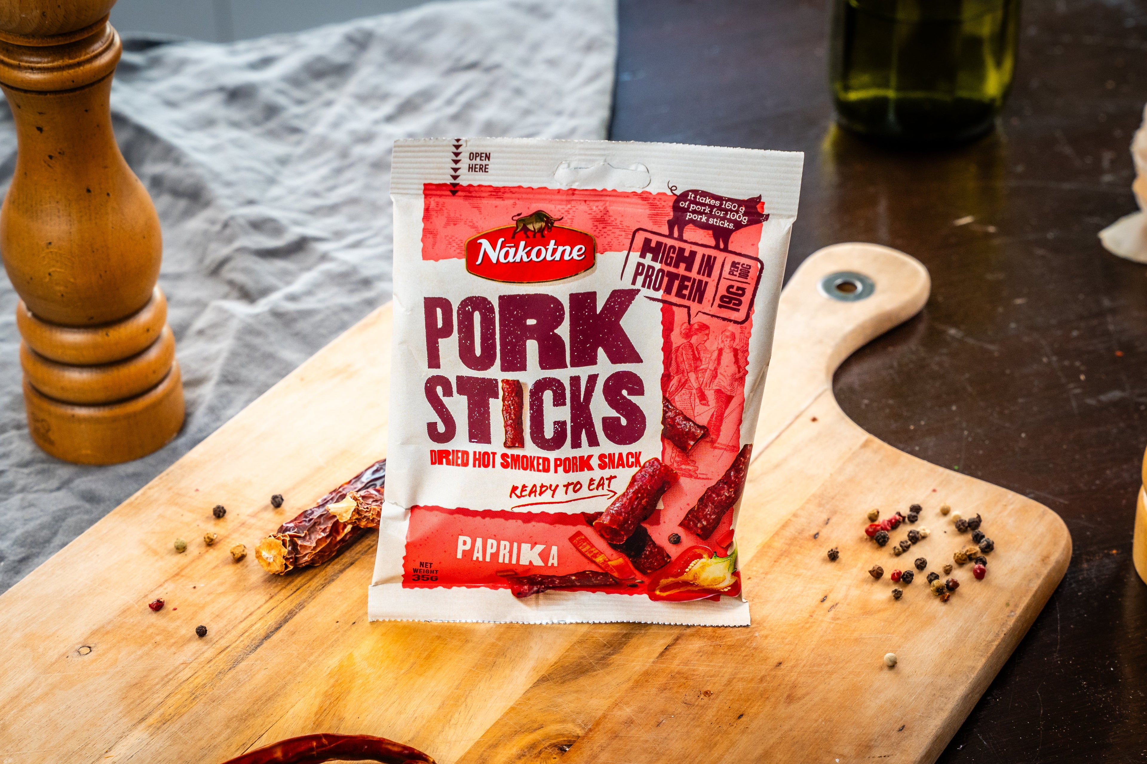 NAKOTNE PORK STICKS PAPRIKA — pack front