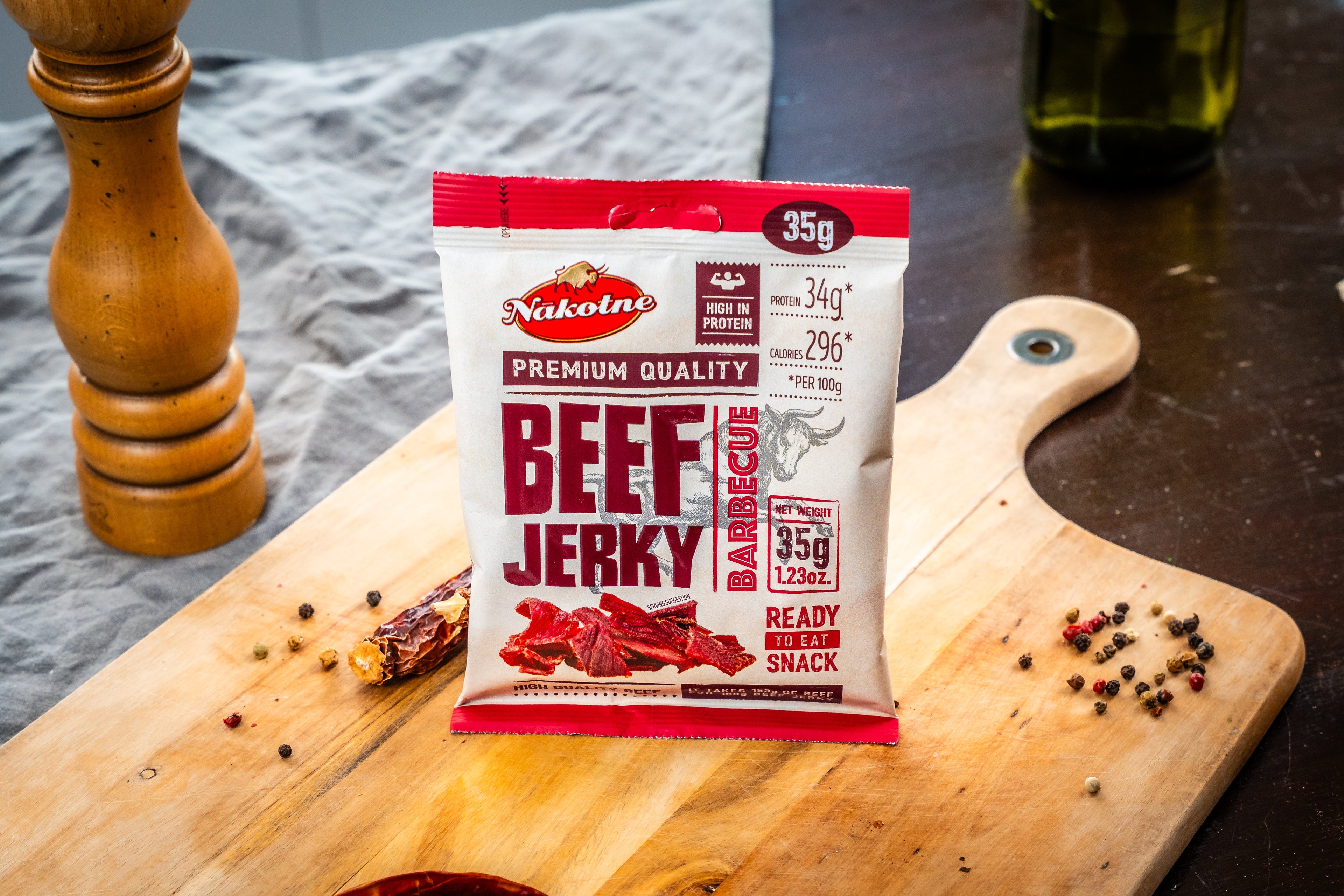 NAKOTNE BEEF JERKY BARBEQUE — pack front