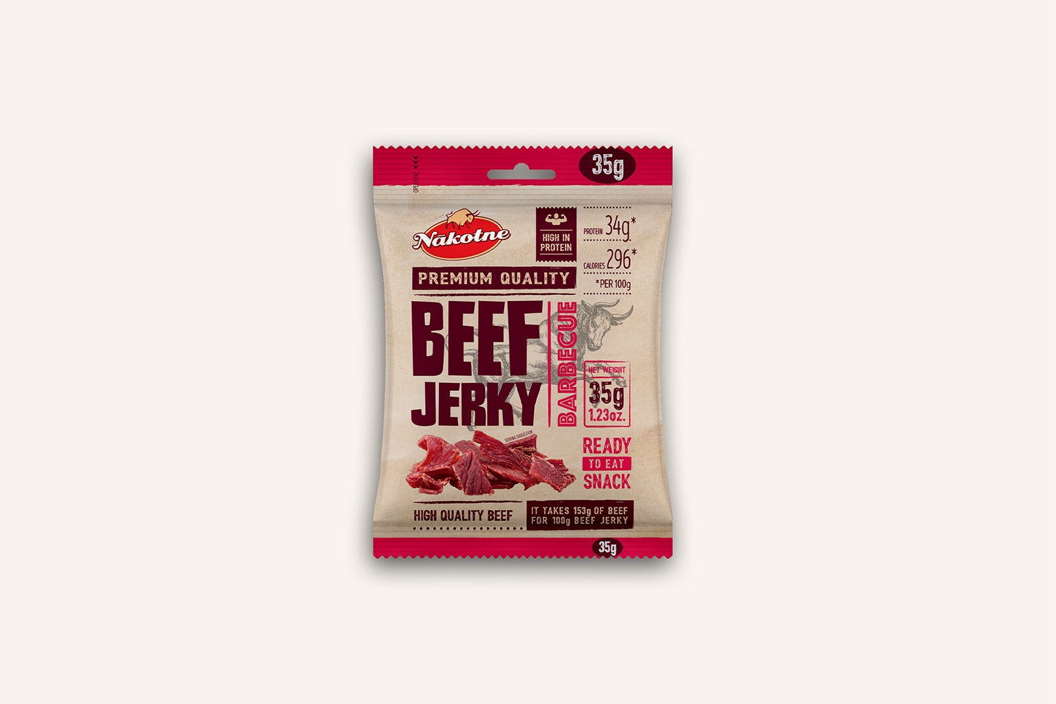 NAKOTNE BEEF JERKY BARBEQUE ( 8 x 35g)