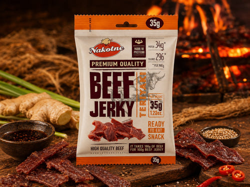 NAKOTNE Beef Jerky Teriyaki product pouch