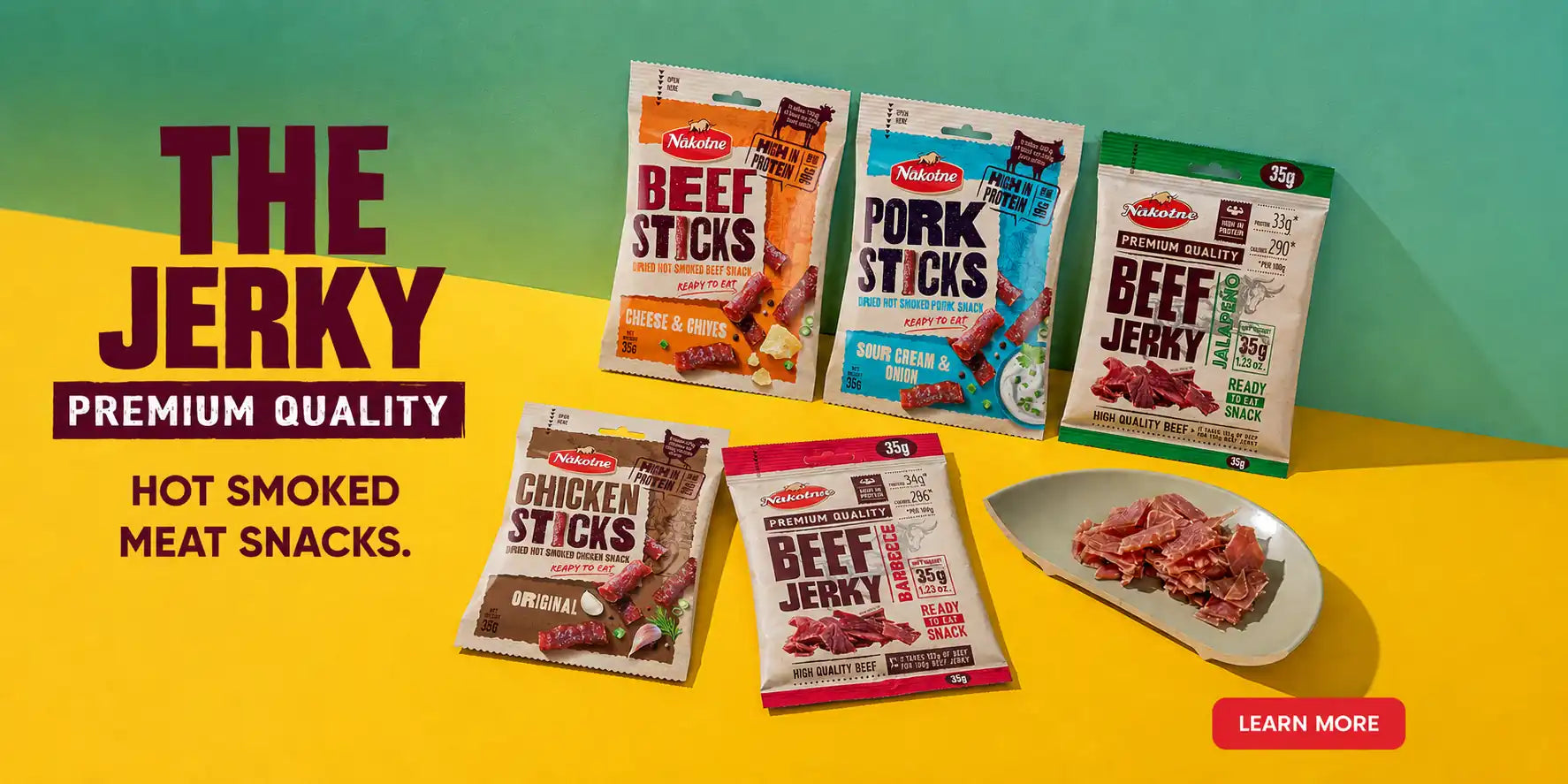 THE JERKY meat snacks hero image