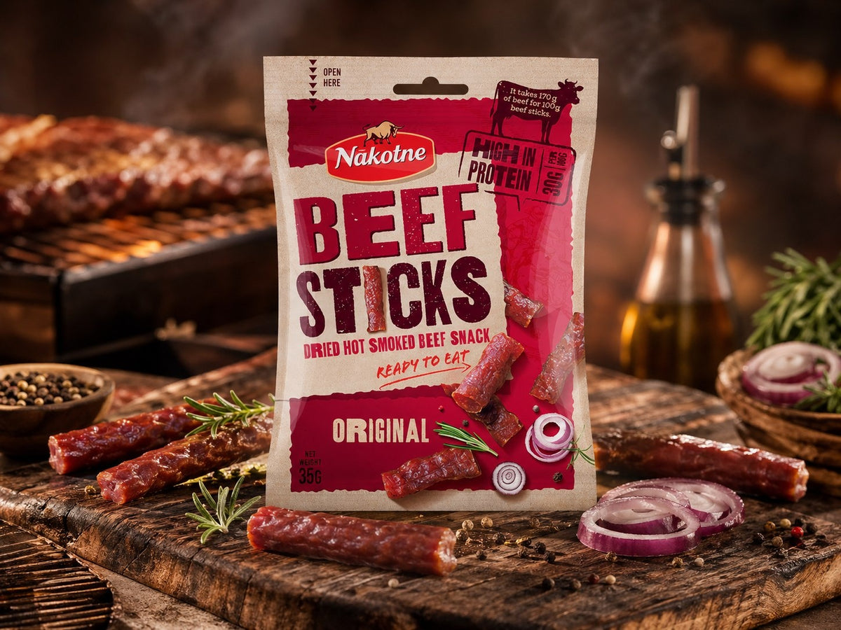 NAKOTNE Beef Sticks Original — included in the Party Mix