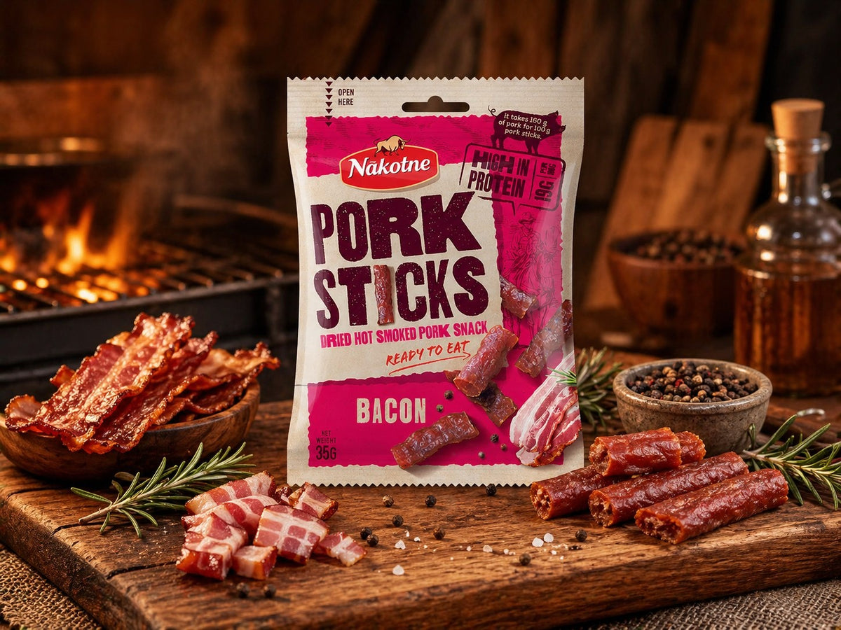 NAKOTNE Pork Sticks Bacon — included in the Party Mix