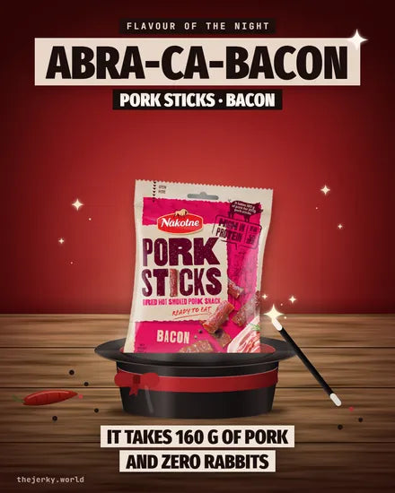 Abra-ca-bacon: Pork Sticks Bacon no cilindra
