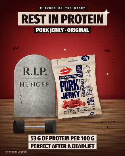 Rest in Protein: Pork Jerky pie kapakmens