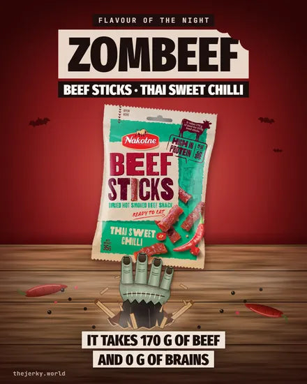 Zombeef: zombija roka tur Beef Sticks Thai Sweet Chilli